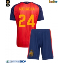 Maglie da calcio Spagna Marc Cucurella #24 Prima Maglia Bambino Mondiali 2026  Manica Corta + Pantaloni corti)